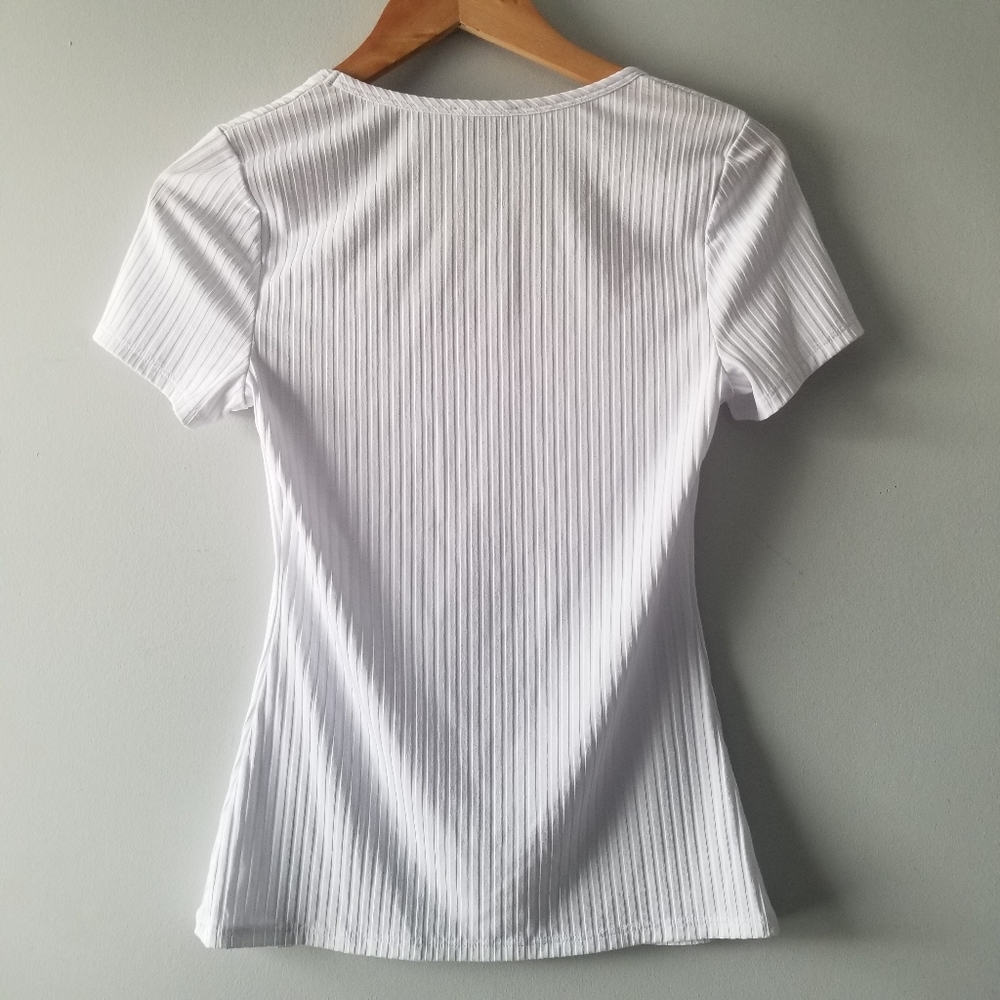 Show Me Your Mumu White Declan Ribbed Tee - Picture 6 of 6
